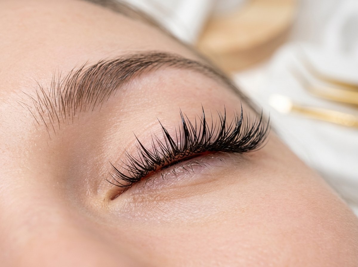 Custom Lash Extensions Wet Look and Hybrid NW2 London